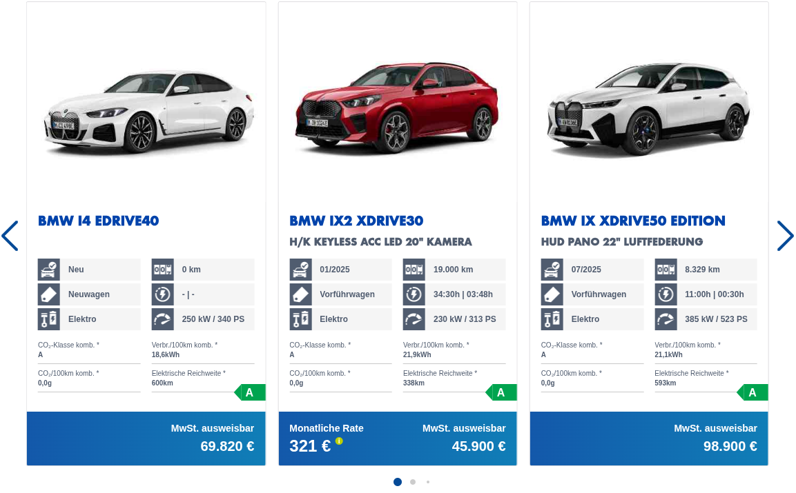 Fahrzeug-Carousel Demo